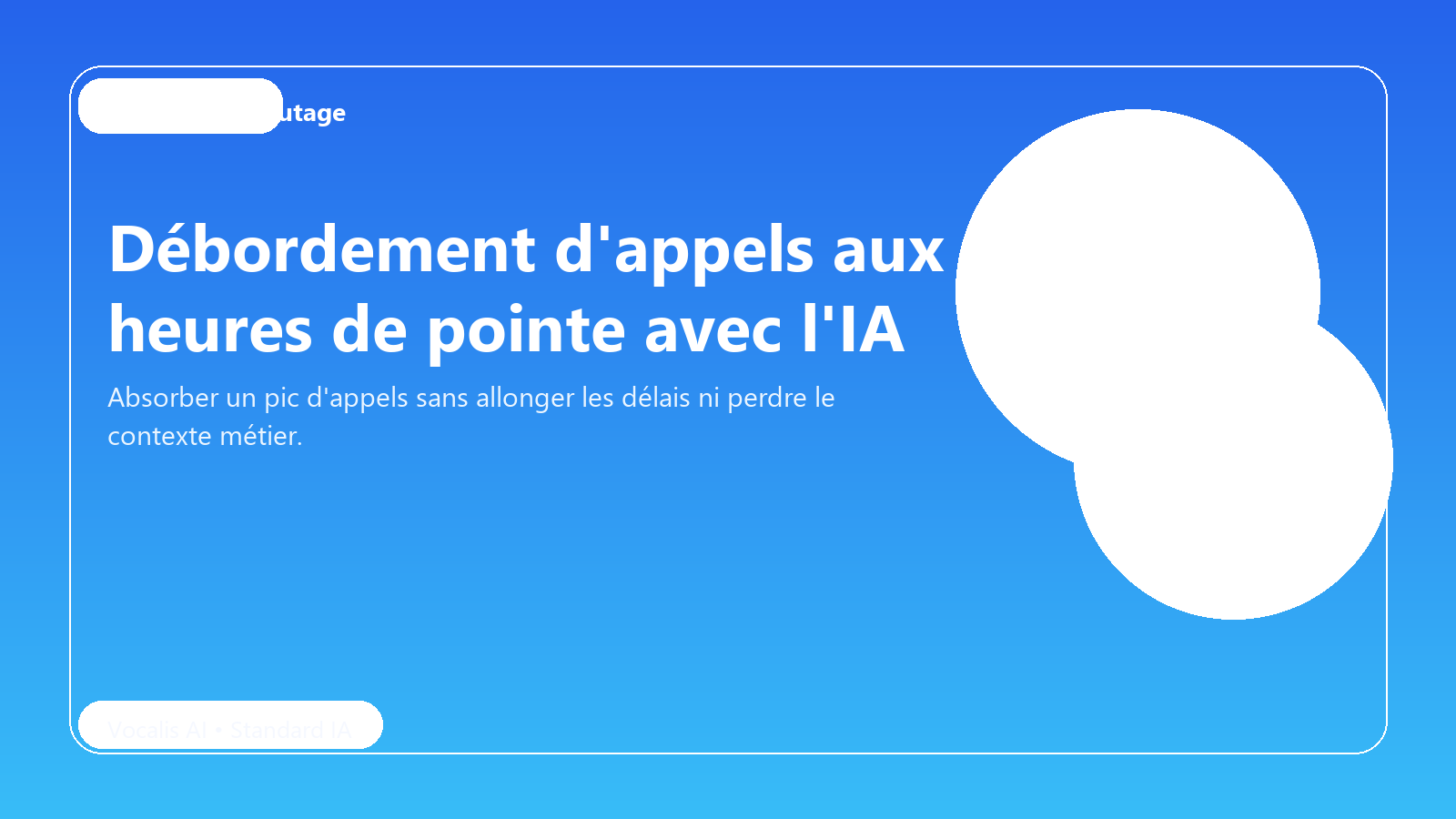 Débordement d'appels aux heures de pointe avec l'IA