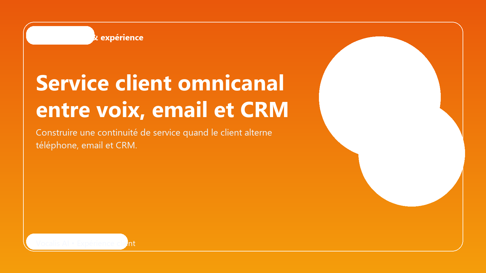 Service client omnicanal entre voix, email et CRM