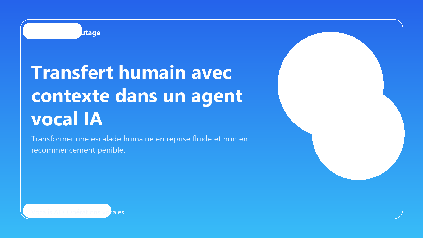 Transfert humain avec contexte dans un agent vocal IA