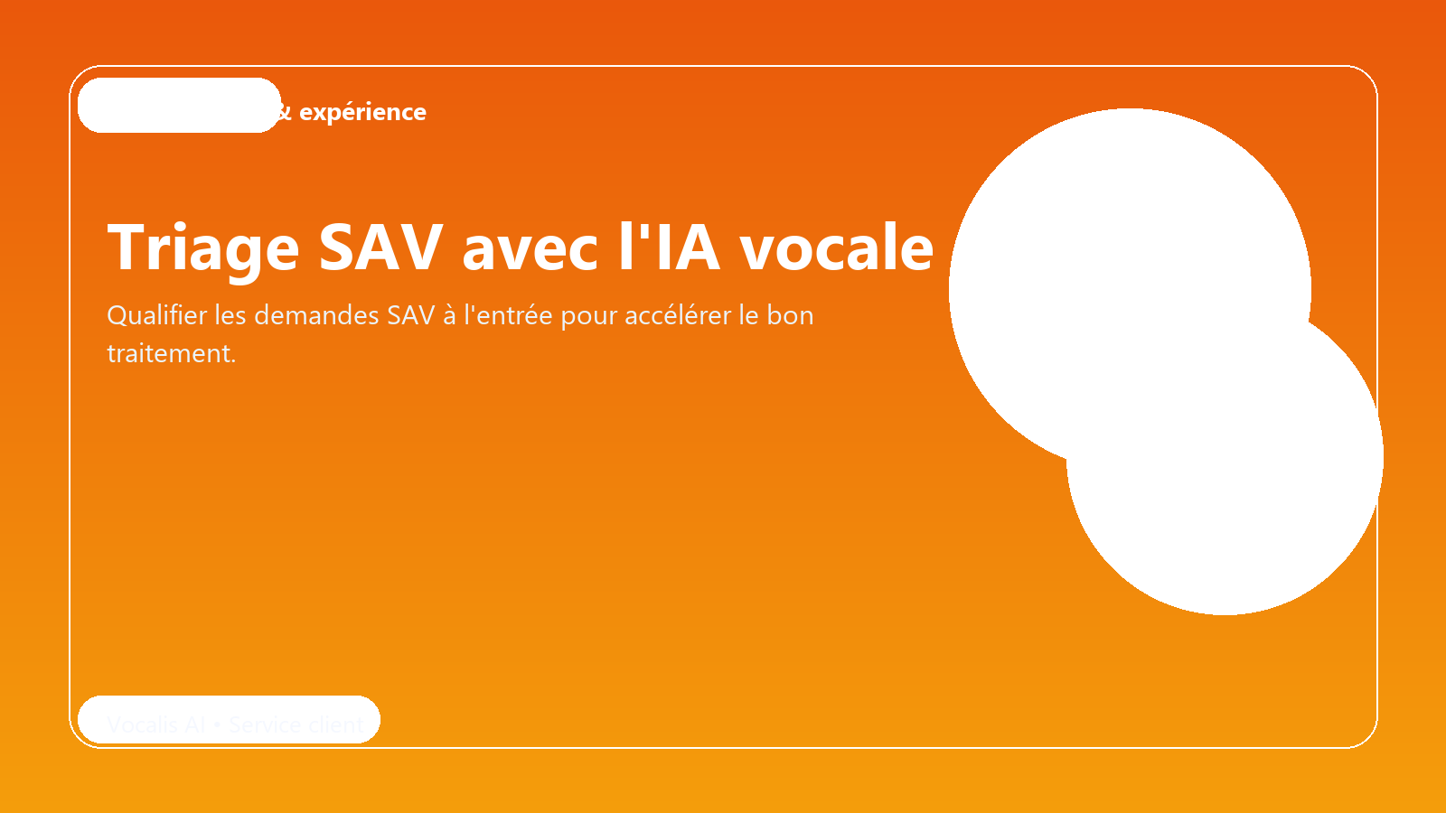 Triage SAV avec l'IA vocale